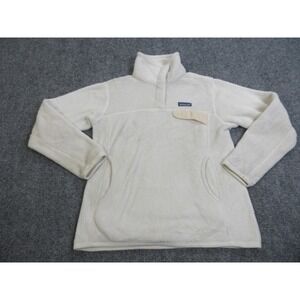 Patagonia Pullover Womens Medium White Re-Tool Snap-T Polartec Fleece 25442‎